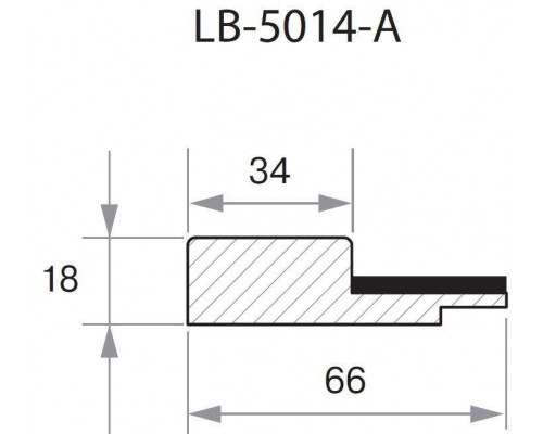 Профиль МДФ AGT LB-5014-A 18*66*2800 мм, дуб перу 3041