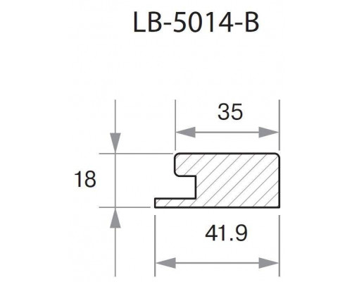 Профиль МДФ AGT LB-5014-B 18*42*2800 мм, тик (248) 1 шт.