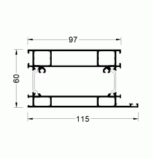 Профиль цоколя ALUMARK 115/97 мм 6м RAL9016