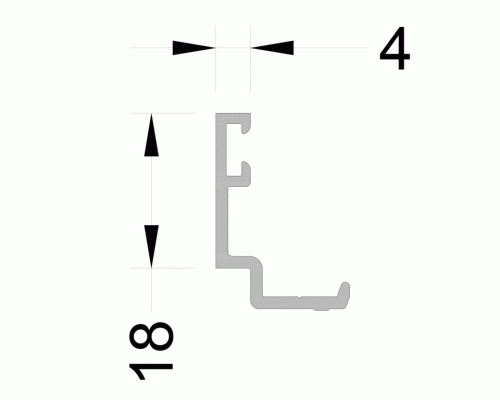 Профиль фальца ALUMARK 6м RAL9016 Профиль фальца ALUMARK 6м RAL9016