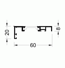 Профиль подцокольный ALUMARK 6м Неокрашенный