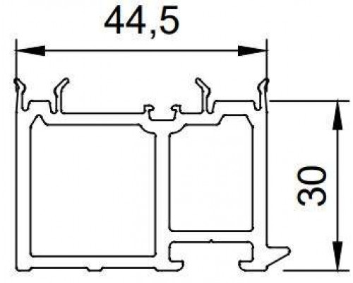 Профиль подставочный ALUMARK ПВХ 6м для S70, S60
