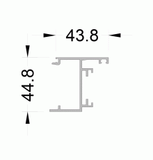 Профиль притвора двери ALUMARK 44/27мм 6м Белый RAL9016