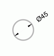 Профиль трубы ALUMARK Ф45х2,5 мм, 6м RAL9016