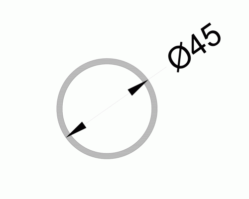 Профиль трубы ALUMARK Ф45х2,5 мм, 6м RAL9016 Профиль трубы ALUMARK Ф45х2,5 мм, 6м RAL9016