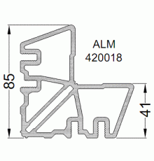 Профиль углового сухаря ALUMARK, 3м 41мм 3м неокрашенный