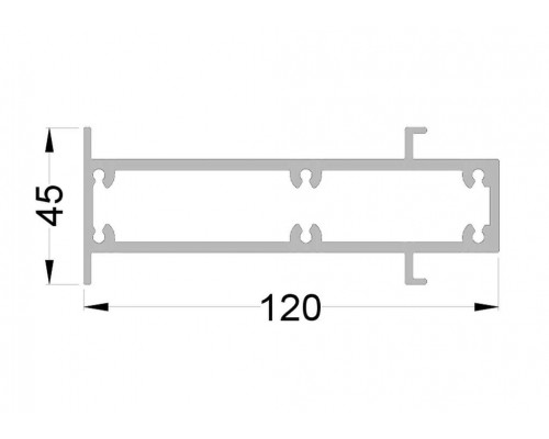 Профиль вставной 120х45 мм 3м неокрашенный (для 150135)