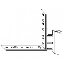 Петля на створке нижняя фальцевая правая, 12\20-9 Silber