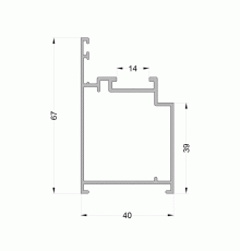 Рама дверная 39/67 ALUMARK 6.5 м Неокрашенный