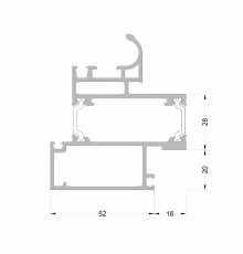Рама мансардного окна ALUMARK 68/78 мм 6м Белый RAL9016