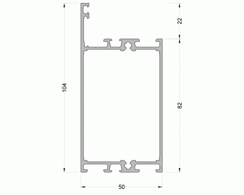 Рама оконная ALUMARK 104/82 мм 6м Белый RAL9016 Рама оконная ALUMARK 104/82 мм 6м Белый RAL9016