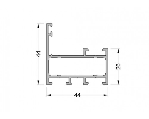 Рама оконная ALUMARK 44/26 мм 6м RAL9016 Рама оконная ALUMARK 44/26 мм 6м RAL9016