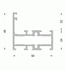 Рама оконная ALUMARK 46/24 мм 6м Белый RAL9016