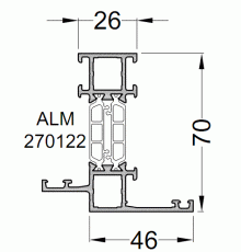 Рама зажимная ALUMARK 46/26 мм 6м Белый RAL9016
