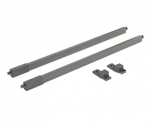 Рейлинги Firmax длина 400 мм, квадратные верхние для ящика Smartline, комплект (L+R, крепления 2шт), антрацит