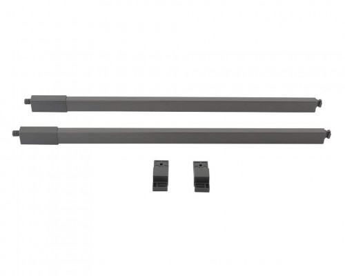 Рейлинги Firmax длина 400 мм, квадратные верхние для ящика Smartline, комплект (L+R, крепления 2шт), антрацит