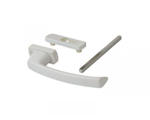 Ручка HKS/SP, цв. белый с накладкой под личинку замка