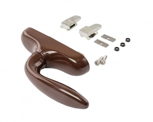 Ручка оконная 1002.00 двухзахватная, корич. RAL8017