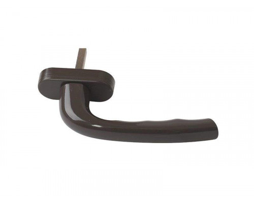 Ручка оконная Internika "Фантазия" алюминиевая 38 мм 45° + 2 винта 5х45 коричневая (8019)