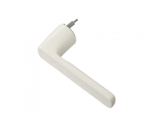 Ручка оконная без розетки Horvik кругл., бел., 2 винта