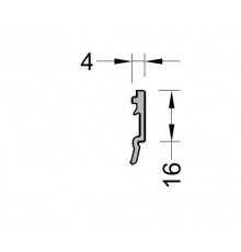 Штапик 4 мм  ALUMARK 6.0 м RAL9016