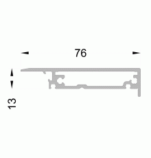 Штапик мансардного окна ALUMARK 76/18 мм 6м Белый RAL9016