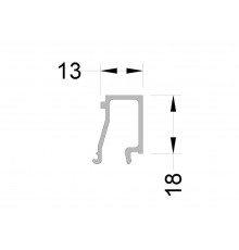 Штапик оконно-дверной ALUMARK 13 мм 6м коричневый RAL8017