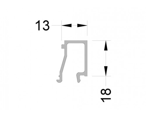 Штапик оконно-дверной ALUMARK 13 мм 6м коричневый RAL8017