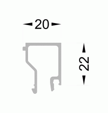 Штапик оконно-дверной ALUMARK 20 мм 6м 7024 мат