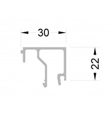 Штапик оконно-дверной ALUMARK 30 мм 6м 7024 мат