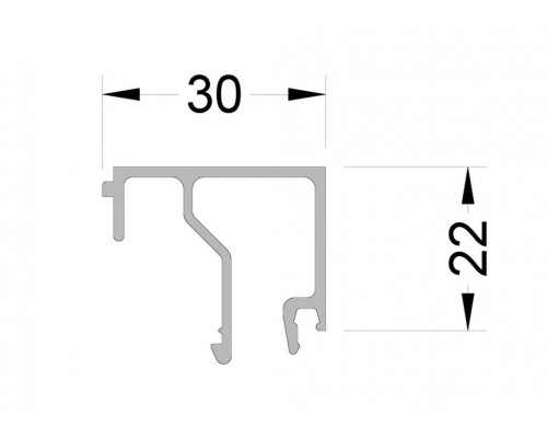 Штапик оконно-дверной ALUMARK 30 мм 6м 7024 мат