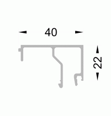Штапик оконно-дверной ALUMARK 40 мм 6м неокрашенный
