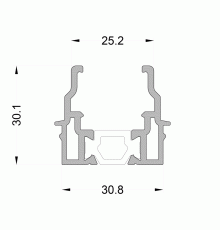 Штульп ALUMARK 30,1 /30,8/25,2 мм 6м неокрашенный