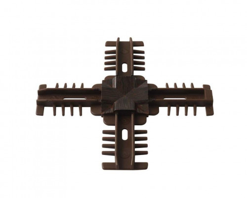 Соединение декоративное крестовое Isabel 18мм, темный дуб, для двустороннего профиля