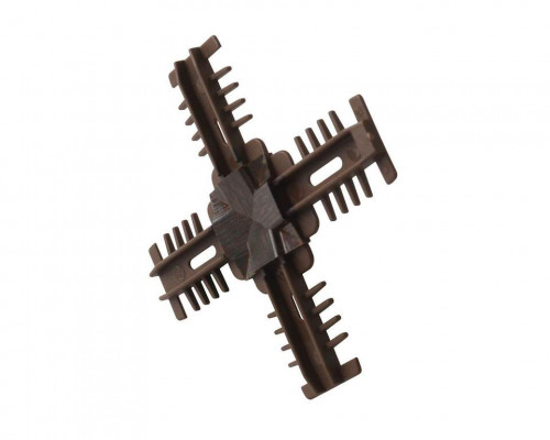 Соединение декоративное крестовое Isabel 18мм, темный дуб, для двустороннего профиля