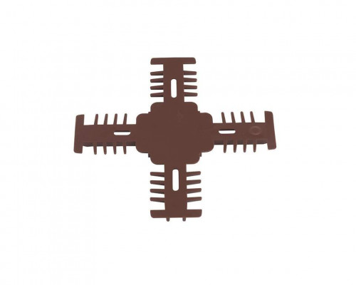 Соединение декоративное крестовое Isabel, 18x8, махагон для двустороннего профиля