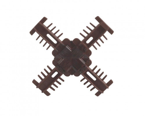 Соединение декоративное крестовое Isabel, 18x8, махагон для двустороннего профиля