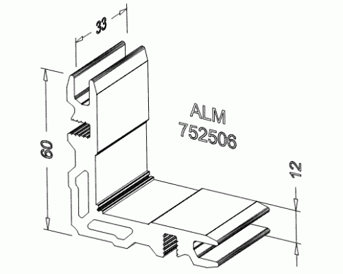 Соединитель угловой ALUMARK для ALM252200, ALM290101, ALM290102