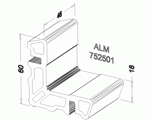 Соединитель угловой ALUMARK для ALM252101\252110\252115\252301