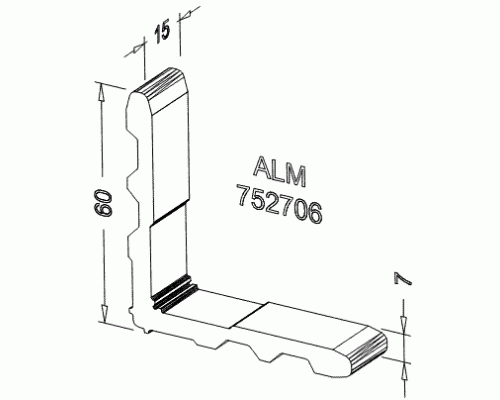 Соединитель угловой ALUMARK для ALM252200