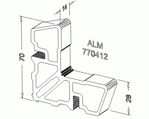 Соединитель угловой ALUMARK для ALM270102 Соединитель угловой ALUMARK для ALM270102