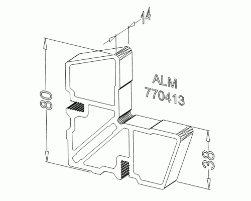 Соединитель угловой ALUMARK для ALM270103 Соединитель угловой ALUMARK для ALM270103