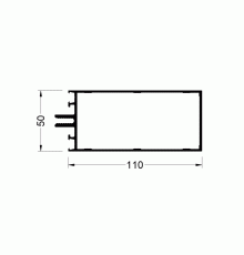 Стойка и Ригель 110 мм 6,8м  RAL9016