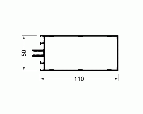 Стойка и Ригель 110 мм 6,8м RAL9016