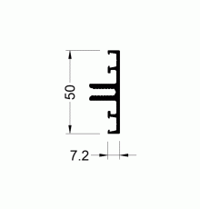 Стойка и Ригель 7 мм 6,8м  неокрас