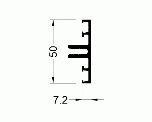 Стойка и Ригель 7 мм 6,8м неокрас