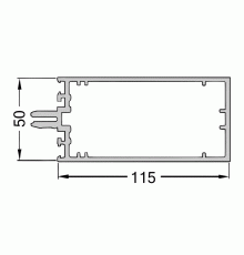 Стойка и ригель ALUMARK 115 мм 6.8м Белый RAL9016