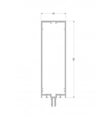 Стойка и ригель ALUMARK 155 мм 6.8м Белый RAL9016