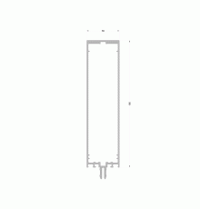 Стойка и ригель ALUMARK 195 мм 6.8м неокрашенный