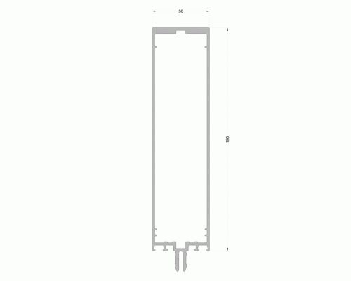 Стойка и ригель ALUMARK 195 мм 6.8м неокрашенный Стойка и ригель ALUMARK 195 мм 6.8м неокрашенный